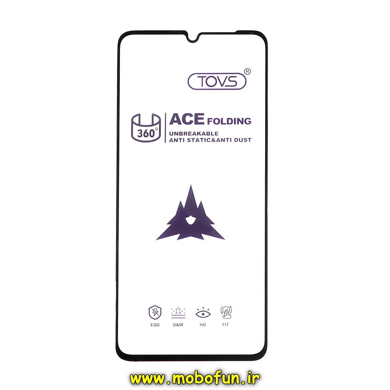 گلس گوشی شیشه ای ACE FOLDING سری آنتی استاتیک ESD HD 360 اورجینال برای Galaxy A06 / A05S / Realme C51 / Realme C53 / Narzo N53 کد 26472