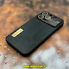 قاب گوشی iPhone 13 Pro آیفون اورجینال هارمونی چرمی Camera Lens Hard محافظ لنزدار شیشه ای مشکی کد 26489