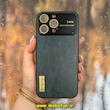 قاب گوشی iPhone 14 Pro Max آیفون اورجینال هارمونی چرمی Camera Lens Hard محافظ لنزدار شیشه ای مشکی کد 26492