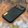 قاب گوشی iPhone 14 Pro Max آیفون اورجینال هارمونی چرمی Camera Lens Hard محافظ لنزدار شیشه ای مشکی کد 26492