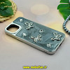 قاب گوشی iPhone 13 - iPhone 14 آیفون هولوگرامی برجسته رزینی لاکچری طرح پروانه کریستالی کد 14594