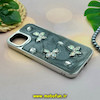 قاب گوشی iPhone 13 - iPhone 14 آیفون هولوگرامی برجسته رزینی لاکچری طرح پروانه کریستالی کد 14595