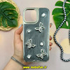 قاب گوشی iPhone 13 Pro Max آیفون هولوگرامی برجسته رزینی لاکچری طرح پروانه کریستالی کد 14597