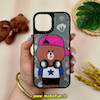 قاب گوشی iPhone 15 آیفون طرح ضد ضربه هولوگرافیک چند بعدی لاکچری طرح عروسکی تدی کد 14766