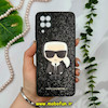 قاب گوشی Galaxy A12 - Galaxy M12 سامسونگ فانتزی اکلیلی شاین سه بعدی برجسته طرح کارل Karl مشکی کد 14632