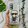 قاب گوشی Galaxy S20 FE سامسونگ فانتزی اکلیلی شاین سه بعدی برجسته طرح کارل Karl نقره ای کد 14648