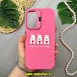قاب گوشی Galaxy A05S سامسونگ طرح فانتزی عروسکی برجسته برفی استندشو صورتی کد 14652