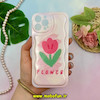 قاب گوشی iPhone 12 Pro Max آیفون ژله ای پافر محافظ لنز دار گل سرخ کد 26707