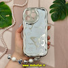 قاب گوشی iPhone 15 Pro Max آیفون طرح کرومی بالشتی طرح پروانه محافظ لنز دار دستبندی کد 26729