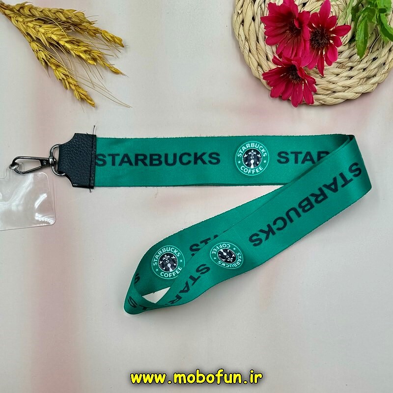 بند آویز گردنی بلند موبایل طرح STARBUCKS استارباکس سبز کد 26773