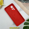 قاب گوشی Xiaomi 12 Lite شیائومی سیلیکونی اورجینال پاک کنی درجه یک زیربسته محافظ لنز دار قرمز کد 26831