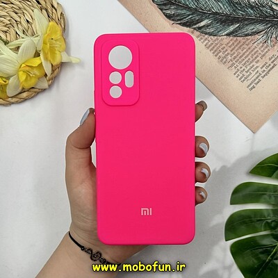 قاب گوشی Xiaomi 12 Lite شیائومی سیلیکونی اورجینال پاک کنی درجه یک زیربسته محافظ لنز دار صورتی فانتزی کد 26833