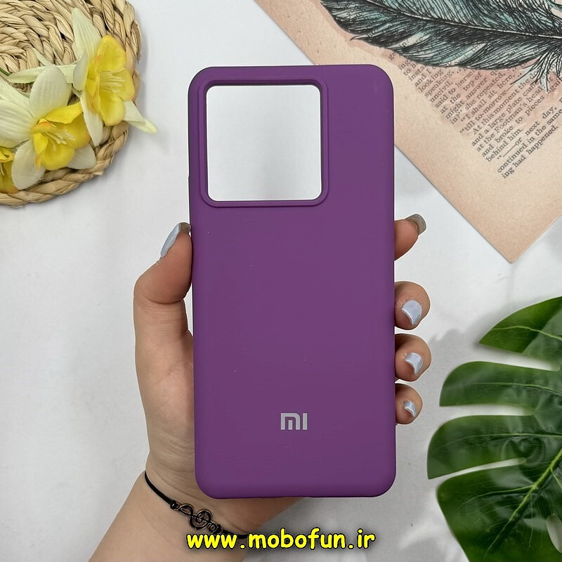 قاب گوشی Xiaomi 13T - Xiaomi 13T Pro شیائومی سیلیکونی اورجینال پاک کنی درجه یک زیربسته سورا SORA بنفش کد 26842