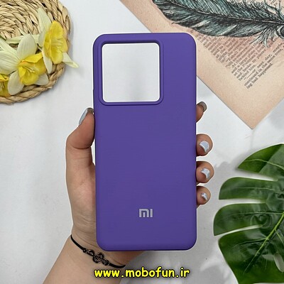 قاب گوشی Xiaomi 13T - Xiaomi 13T Pro شیائومی سیلیکونی اورجینال پاک کنی درجه یک زیربسته سورا SORA بنفش تیره کد 26844