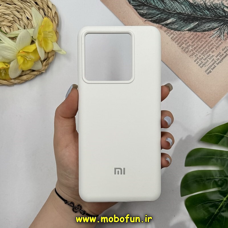 قاب گوشی Xiaomi 13T - Xiaomi 13T Pro شیائومی سیلیکونی اورجینال پاک کنی درجه یک زیربسته سورا SORA سفید کد 26847