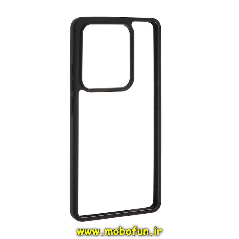 قاب گوشی Redmi Note 13 Pro 4G / Poco M6 Pro 4G / Redmi Note 14S شیائومی اورجینال spigen طرح Ultra HYBRID طلقی شیشه ای شفاف مشکی کد 27080