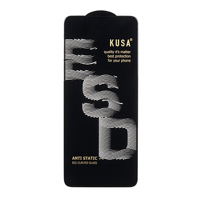 گلس گوشی شیشه ای KUSA سری آنتی استاتیک ESD ANTI STATIC Black اورجینال برای Redmi Note 12 4G / Redmi Note 12 5G / Poco X5 شیائومی کد 27229