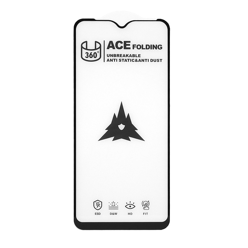 گلس گوشی شیشه ای ACE FOLDING سری آنتی استاتیک ESD HD 360 اورجینال برای Galaxy A10 / A10S / M10 / M20 سامسونگ کد 27242