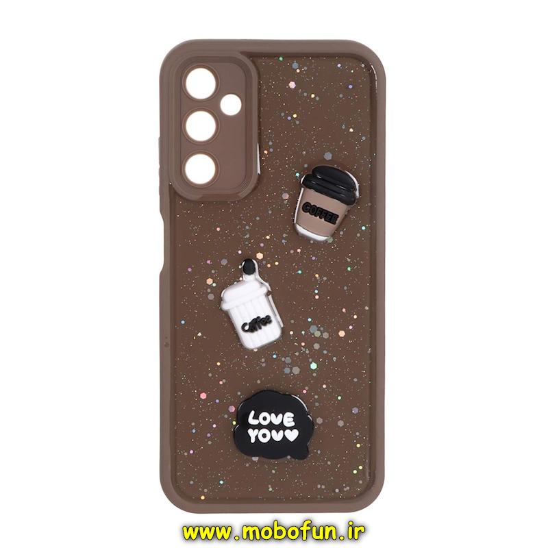 قاب گوشی Galaxy A05S سامسونگ طرح سیلیکونی Solid عروسکی رزینی برجسته محافظ لنزدار طرح COFFEE نسکافه ای کد 27265