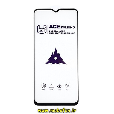 گلس گوشی شیشه ای ACE FOLDING سری آنتی استاتیک ESD HD 360 اورجینال برای A12 / A02 / A022 / A02S / A03 / A03S / A13 4G / A13 5G / A03 Core / A04 / A04S / A04E / A04 Core / A23 / A32 5G / M02 / M02S / M12 / M13 4G / M13 5G / M23 5G / M32 5G / M33 / M04 / F04 / F12 / F02S / F13 / F23 کد 27286