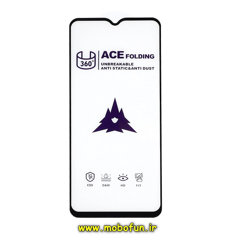 گلس گوشی شیشه ای ACE FOLDING سری آنتی استاتیک ESD HD 360 اورجینال برای A12 / A02 / A022 / A02S / A03 / A03S / A13 4G / A13 5G / A03 Core / A04 / A04S / A04E / A04 Core / A23 / A32 5G / M02 / M02S / M12 / M13 4G / M13 5G / M23 5G / M32 5G / M33 / M04 / F04 / F12 / F02S / F13 / F23 کد 27286