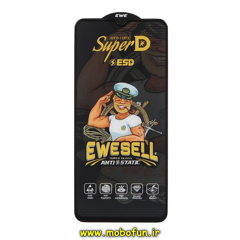 گلس گوشی شیشه ای EWESELL سری Anti Static آنتی استاتیک ESD SuperD اورجینال برای A12 / A02 / A022 / A02S / A03 / A03S / A13 4G / A13 5G / A03 Core / A04 / A04S / A04E / A04 Core / A23 / A32 5G / M02 / M02S / M12 / M13 4G / M13 5G / M23 5G / M32 5G / M33 / M04 / F04 / F12 / F02S / F13 / F23 کد 27288