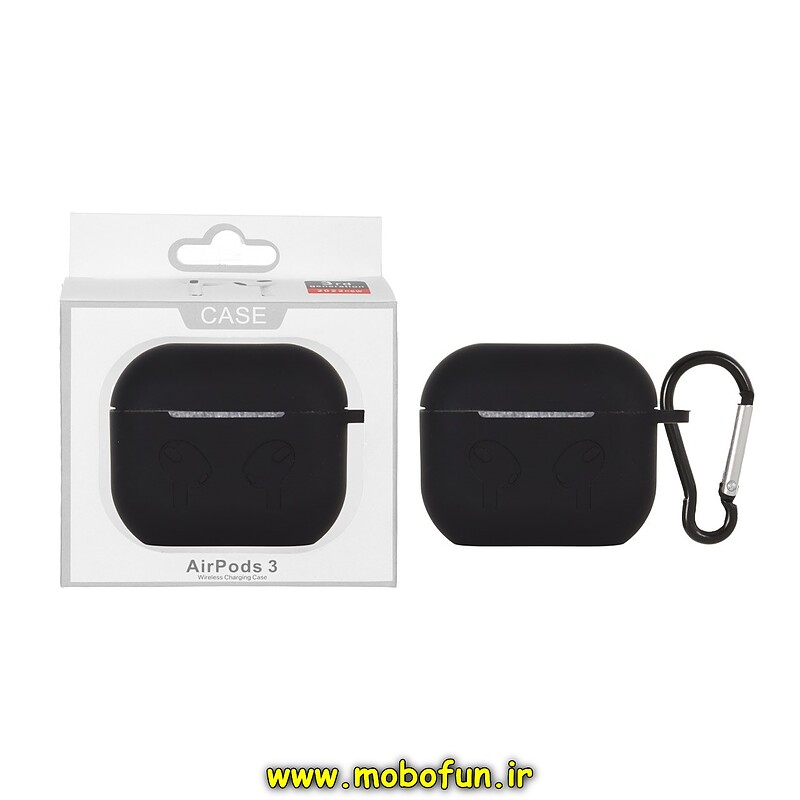 کیس Airpods 3 ایرپاد سیلیکونی اورجینال مشکی کد 27327