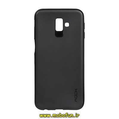 قاب گوشی Galaxy J6 Plus سامسونگ طرح ژله ای راک ROCK نرم ساده مشکی کد 27374