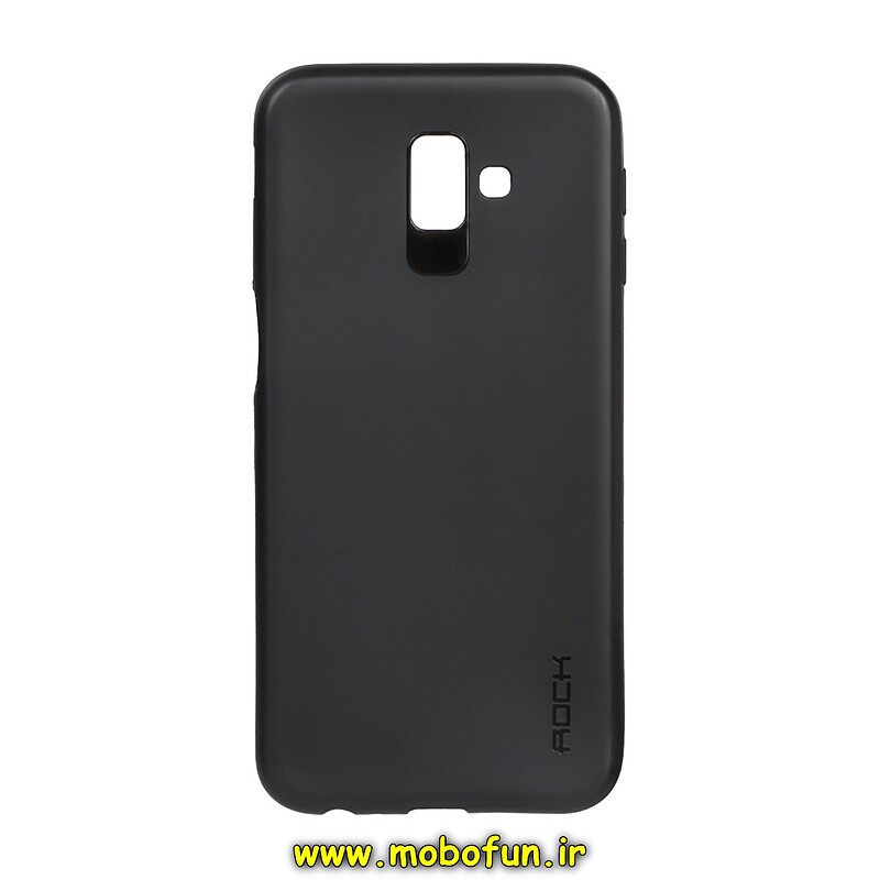 قاب گوشی Galaxy J6 Plus سامسونگ طرح ژله ای راک ROCK نرم ساده مشکی کد 27374