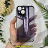 قاب گوشی iPhone 15 آیفون اورجینال PROTECTIVE CASE سری CAR DESIGN محافظ لنز دار شیشه ای بنفش کد 27589