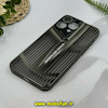 قاب گوشی iPhone 15 Pro Max آیفون اورجینال PROTECTIVE CASE سری CAR DESIGN محافظ لنز دار شیشه ای مشکی کد 27597