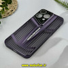 قاب گوشی iPhone 15 Pro Max آیفون اورجینال PROTECTIVE CASE سری CAR DESIGN محافظ لنز دار شیشه ای بنفش کد 27600