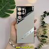 قاب گوشی Galaxy S23 Ultra سامسونگ اورجینال لاکچری چرم دیزاین PHONE CASE محافظ لنزدار مشکی کرم کد 27611