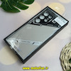 قاب گوشی Galaxy S24 Ultra سامسونگ اورجینال لاکچری چرم دیزاین PHONE CASE محافظ لنزدار مشکی کرم کد 27613