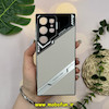 قاب گوشی Galaxy S24 Ultra سامسونگ اورجینال لاکچری چرم دیزاین PHONE CASE محافظ لنزدار مشکی کرم کد 27613