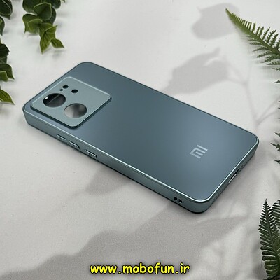 قاب گوشی Xiaomi 13T - Xiaomi 13T Pro شیائومی مدل PVD ضد خش پشت گلس شیشه ای محافظ لنز دار سبزآبی کد 27615