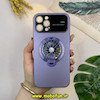 قاب گوشی iPhone 12 Pro Max آیفون اورجینال رینگی مگ سیف اسپینردار Camera Lens Hard محافظ لنزدار شیشه ای استندشو بنفش کد 27622