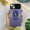 قاب گوشی iPhone 13 آیفون اورجینال رینگی مگ سیف اسپینردار Camera Lens Hard محافظ لنزدار شیشه ای استندشو بنفش کد 27624