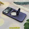 قاب گوشی iPhone 13 Pro آیفون اورجینال رینگی مگ سیف اسپینردار Camera Lens Hard محافظ لنزدار شیشه ای استندشو بنفش کد 27627
