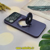 قاب گوشی iPhone 14 Pro Max آیفون اورجینال رینگی مگ سیف اسپینردار Camera Lens Hard محافظ لنزدار شیشه ای استندشو بنفش کد 27631