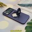 قاب گوشی iPhone 14 Pro Max آیفون اورجینال رینگی مگ سیف اسپینردار Camera Lens Hard محافظ لنزدار شیشه ای استندشو بنفش کد 27631