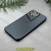 قاب گوشی iPhone 15 Pro Max آیفون مدل PVD اورجینال ضد خش پشت گلس CREAVITE محافظ لنز دار شیشه ای خاکستری تیره کد 27639