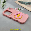 قاب گوشی Poco F6 شیائومی عروسکی برجسته سیلیکونی آویزدار مرواریدی صورتی کد 30014