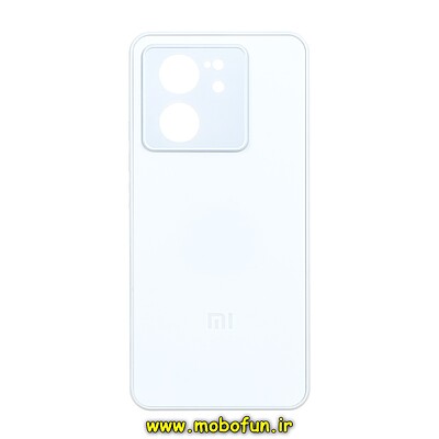 قاب گوشی Xiaomi 13T - Xiaomi 13T Pro شیائومی مدل PVD ضد خش پشت گلس شیشه ای محافظ لنز دار سفید کد 27647