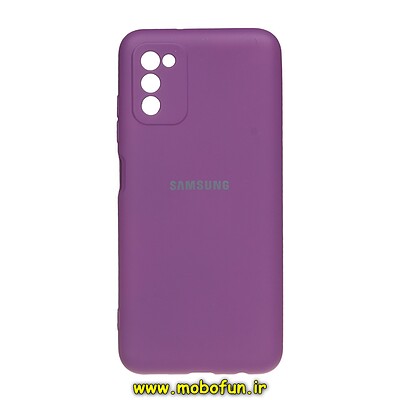 قاب گوشی Galaxy A02S - Galaxy A03S سامسونگ سیلیکونی های کپی زیربسته محافظ لنز دار بنفش کد 27662