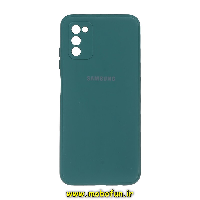 قاب گوشی Galaxy A02S - Galaxy A03S سامسونگ سیلیکونی های کپی زیربسته محافظ لنز دار سبز تیره کد 27663