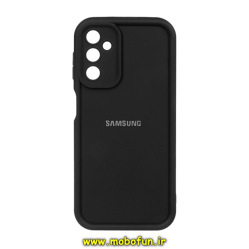 قاب گوشی Galaxy A05S سامسونگ طرح سیلیکونی Solid لوگو برجسته محافظ لنزدار مشکی کد 27666