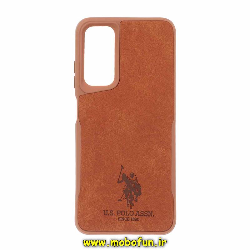 قاب گوشی Galaxy A05S سامسونگ سیلیکونی نیوزون طرح جیر پولو POLO لاکچری کاراملی کد 27679