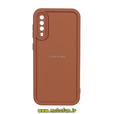 قاب گوشی Galaxy A30S - Galaxy A50S - Galaxy A50 سامسونگ طرح سیلیکونی Solid لوگو برجسته محافظ لنزدار کاراملی کد 27751