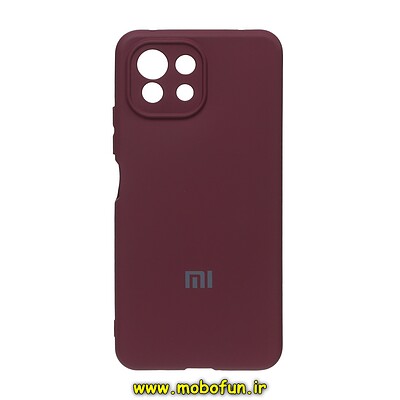 قاب گوشی Xiaomi Mi 11 Lite 4G - Mi 11 Lite 5G - Mi 11 Lite Ne شیائومی سیلیکونی های کپی زیر بسته محافظ لنز دار زرشکی کد 27876